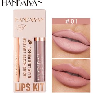 Lipstick & Lipliner set – Lipliner – HANDAIYAN® langhoudende lippenstift/lipliner set - Lippenpotlood set