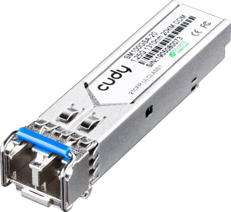 Cudy - SM100GSA-20 - Netwerk Transceiver Module - Zilver - Glasvezel SFP 1310 nm