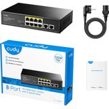 Cudy PoE+ Switch - 8 Poorten - 2 Uplink - 120W
