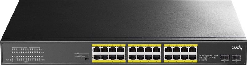 Cudy 24-Poorts Gigabit PoE+ Switch - 2 SFP-Poorten