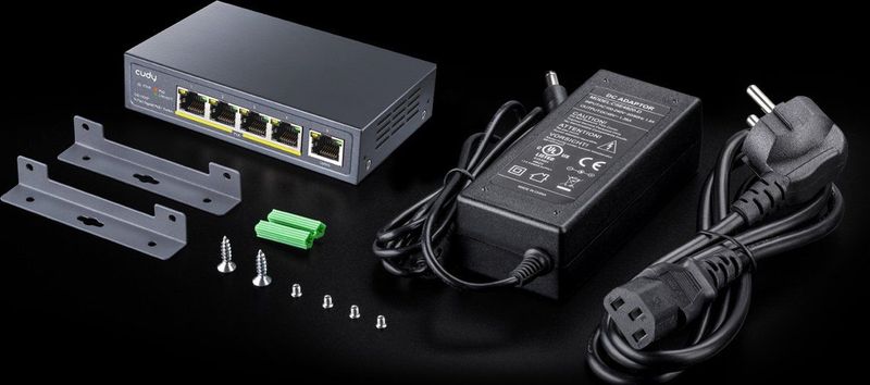 Cudy - GS1005P - Netwerkswitch - Grijs - Power over Ethernet - 5 Havens