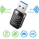 Cudy WU1300S WiFi-adapter - USB 3.2 Gen 1 - 1300 MBit/s