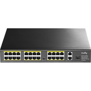 Cudy 24-poorts PoE+ Switch - 2 Gigabit Uplink - SFP