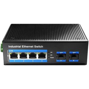Cudy - SWITCH PoE 4xRJ45 2xSFP - Netwerkschakelaar - Zwart - Aluminium