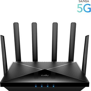 Cudy - P5 - 5G NR WiFi 6 Router - Dual SIM - Blauw - 4 x 4 MIMO