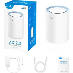 Cudy - M1200 - Mesh Wi-Fi Systeem - Wit - Dual-Band - 1-Pack