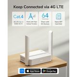 Cudy - LT300 - Router - Wit - 4G - Wi-Fi 4 - 100 Mbps