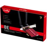 Cudy - BE9300 - Netwerkkaart - Zwart, Rood - PCI Express Adapter
