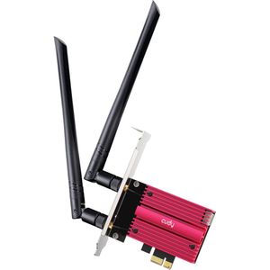 Cudy - BE9300 - Netwerkkaart - Zwart, Rood - PCI Express Adapter