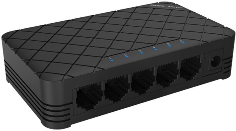 Ruijie SWITCH REYEE RG-ES08 5-POORTS 10/100 MBPS DESKTOP SWITCH (8 Havens), Netwerkschakelaar, Zwart