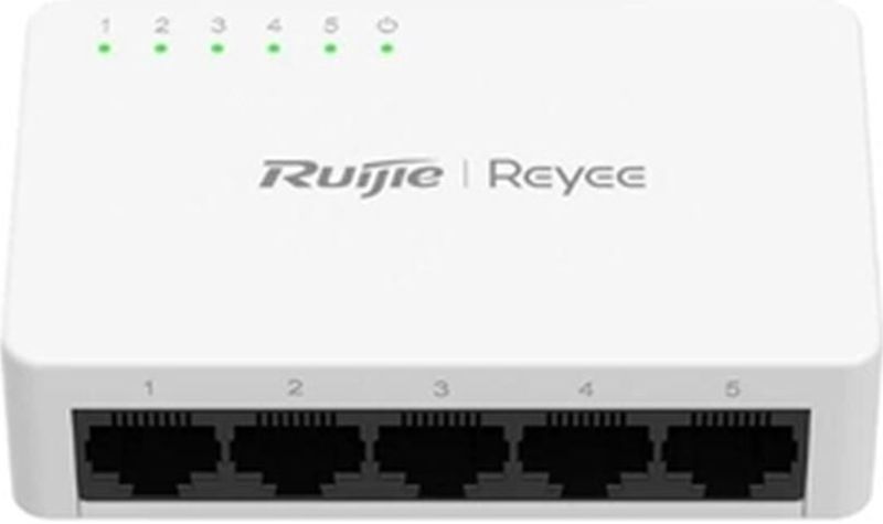Ruijie - RG-ES05G-L - Schakelaar - Desktop - EU-stekker - RJ45 x 5