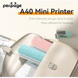 Originele Peripage A40 Draagbare Bluetooth Printer Roze- Thermisch - Mobiel- A4- Zwart Wit - Inclusief een rol thermisch papier -Draadloos - Compact - Draagbaar