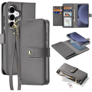 Dux Ducis Lawa Samsung Galaxy S25 Hoesje 2-in-1 Wallet Book Case MagSafe Grijs
