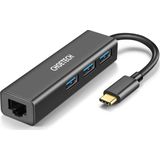 Choetech USB-C Hub met 3x USB3.0 Poorten en RJ45 Gigabit Ethernet Poort