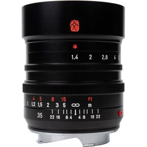 7artisans - 35mm F/1.4 - Camera Lens - Geschikt voor Leica M - Zwart - 10 Elementen