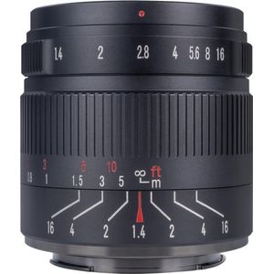 7 Artisans - Cameralens - 55mm F1.4 MKII APS-C voor Sony E - Zwart - Volledig Metalen Behuizing