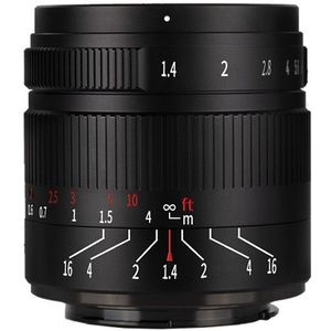 7artisans - 55 mm f/16 - 1.4 Mark II - Objectief - Zwart