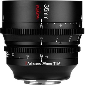 7artisans - 35mm T1.05 - Cine Lens - Zwart - Canon RF Mount