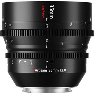 7artisans - 35mm T2.0 - Prime Cine Lens - Sony E - Metalen Behuizing