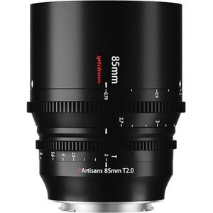 7artisans - 85mm T2.0 - Prime Cine Lens - Sony E - Volledig Metalen Behuizing