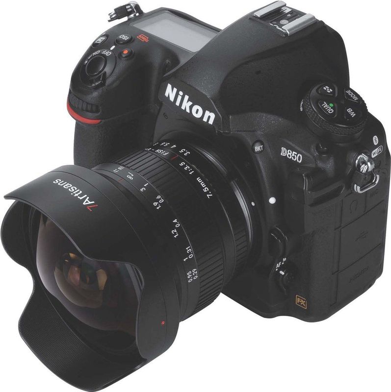 7artisans - 7.5mm F/3.5 - Nikon F Mount - Zwart - Lens