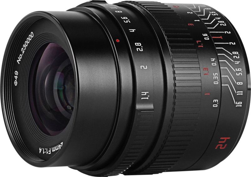 7artisans - 24mm F1.4 - Camera Lens - Compatibel voor Fujifilm - Groot Diafragma