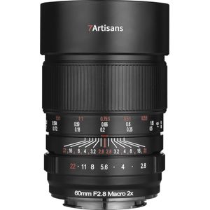 7Artisans - FF 60mm F2.8 - Canon EOS-R-mount - Macro 2x - Zwart