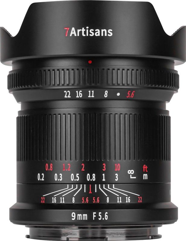 7artisans - 9mm F/5.6 - Ultragroothoeklens - Zwart
