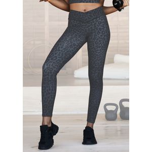 Leggings - Grijs/Zwart - Aansluitend - Met All-over Print
