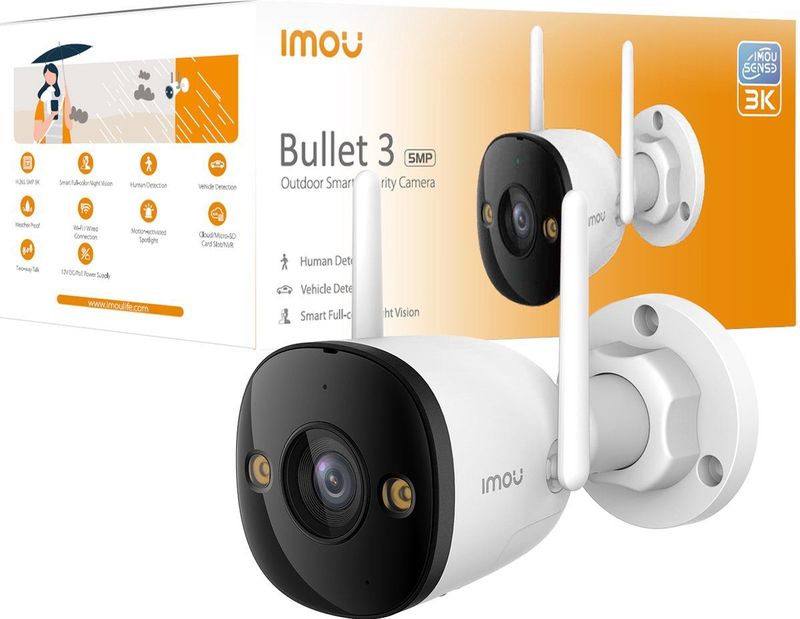 Imou - Bullet 3 3K - Beveiligingscamera - Buiten - 3K UHD - IP67 Weerbestendig