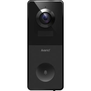 Arenti VBELL1 - Slimme Wifi Deurbel - 2K Ultra HD - 145 Kijkhoek - Nachtvisie - Zwart