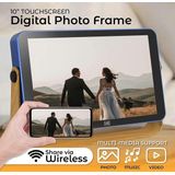 Kodak - 10" Digitale Fotolijst - Oceaanblauw - Wi-Fi - Multi-Touch Display