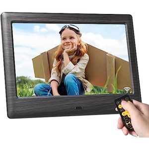 Kodak Digitale fotolijst van 7 inch met IPS-display voor foto/muziek/video/kalender/alarm, ondersteuning USB of SD-kaart, automatische rotatie, met afstandsbediening