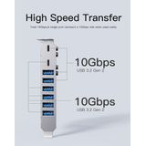 Inateck - KU8212 - PCIe USB 3.2 Gen 2-kaart - 8 USB-poorten - 2 USB-C en 6 USB-A