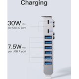 Inateck - KU8212 - PCIe USB 3.2 Gen 2-kaart - 8 USB-poorten - 2 USB-C en 6 USB-A