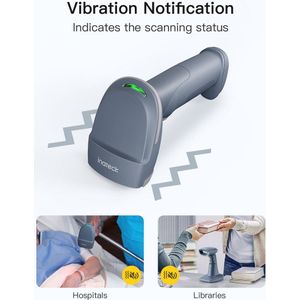 Inateck - BCST-54 - Draadloze Barcodescanner - Blauw - Bluetooth 5.0