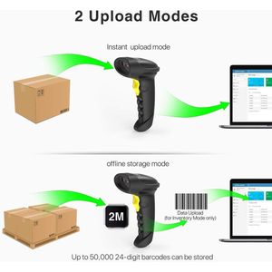 Inateck - BCST-50 - Barcodescanner - Draadloos - 2D - Bluetooth