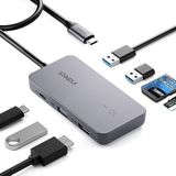 Inateck - 7 in 1 USB C Hub - Grijs - Docking Station met 4K HDMI en 3 USB A 3.2