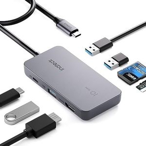 Inateck - 7 in 1 USB C Hub - Grijs - Docking Station met 4K HDMI en 3 USB A 3.2