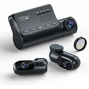 VIOFO 3-kanaals 2K autocamera, 3 camera 310 ° breedbeeld dashcam, Sony Starvis-sensor, WiFi & GPS & nachtzicht & WDR & CPL-filter & geavanceerde parkeermodus & spraakinstructies