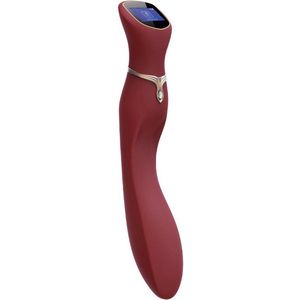 Viotec - Chance - G-Spot Vibrator - Massager - Met LCD Scherm - Goud en Wijnrood - Luxueuze Zachte Siliconen
