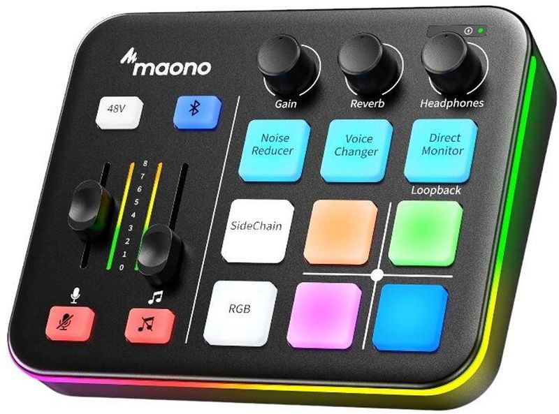 Maono - G1 Neo - Externe Geluidskaart - Zwart - Compact Ontwerp - RGB Verlichting