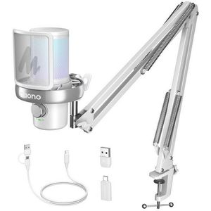 Maono - DM40 S Pro - Microfoon - Wit - Draadloos met AI-technologie