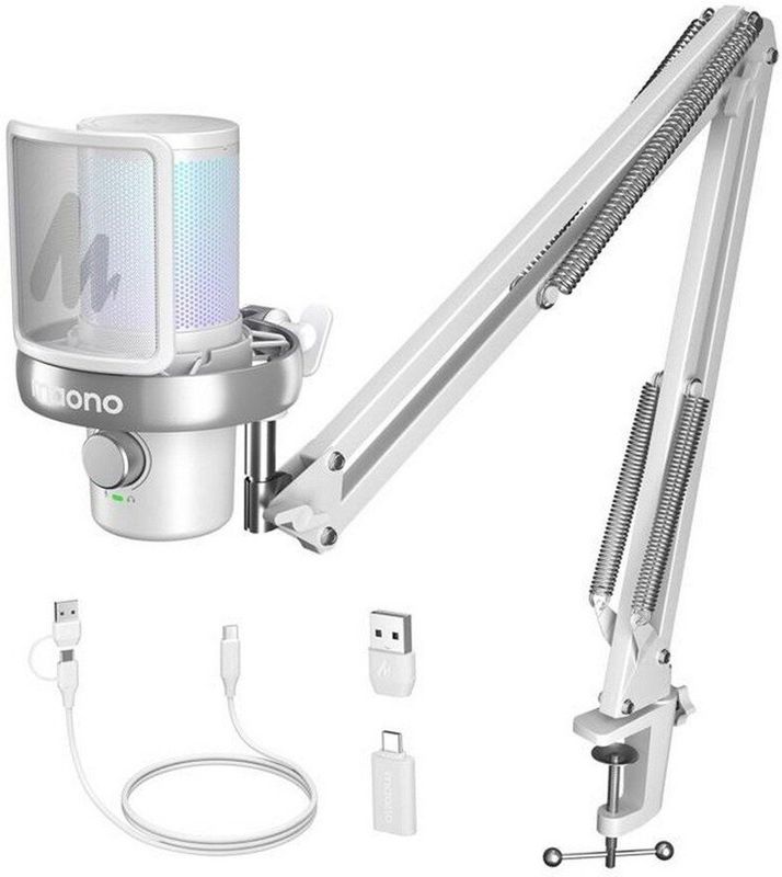 Maono - DM40 S Pro - Microfoon - Wit - Draadloos met AI-technologie