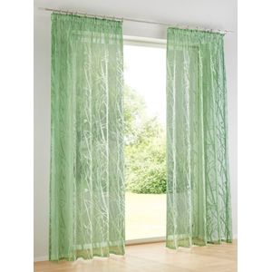 Decoratieve vitrage in groen