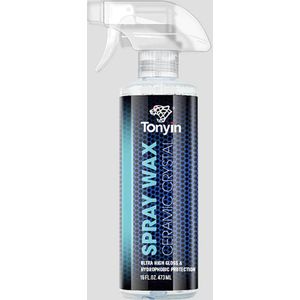 TONYIN | Spray wax | Ceramic chrystal | Diepe glans | Perfecte bescherming voor je auto & motor | 473ml | TW02