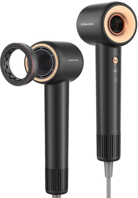 Coshare HD10E Midnight Black-föhn-Haardroger met ionische technologie - 3 warmtestanden