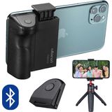 Ulanzi CapGrip smartphone camera grip met Bluetooth afstandsbediening - Universeel tot 8cm breed - 1/4 inch schroefaansluiting