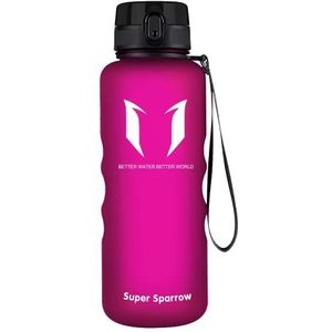 Super Sparrow Sportfles & Morsvrije Kinderfles - 500ml - BPA-vrij - Ideale Tritan Waterfles voor Sport, Fiets, Fitness, Universiteit, Buiten - Licht, Duurzaam Drinkfles