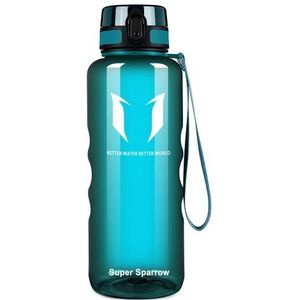 Super Sparrow Sportfles & Morsvrije Kinderfles - 1.5L - BPA-vrij - Ideale Tritan Waterfles voor Sport, Fiets, Fitness, Universiteit, Buiten - Licht, Duurzaam Drinkfles